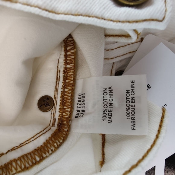 Sandrine Rose X Free People The Fred High Waist White Buckle Pants Size 27 - Picture 9 of 9